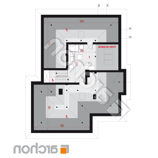 Dom w jonagoldach 5 (G2) ver.2 | rzut poddasza
