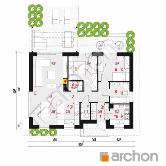 Dom w batawii 2 (E) | rzut parteru
