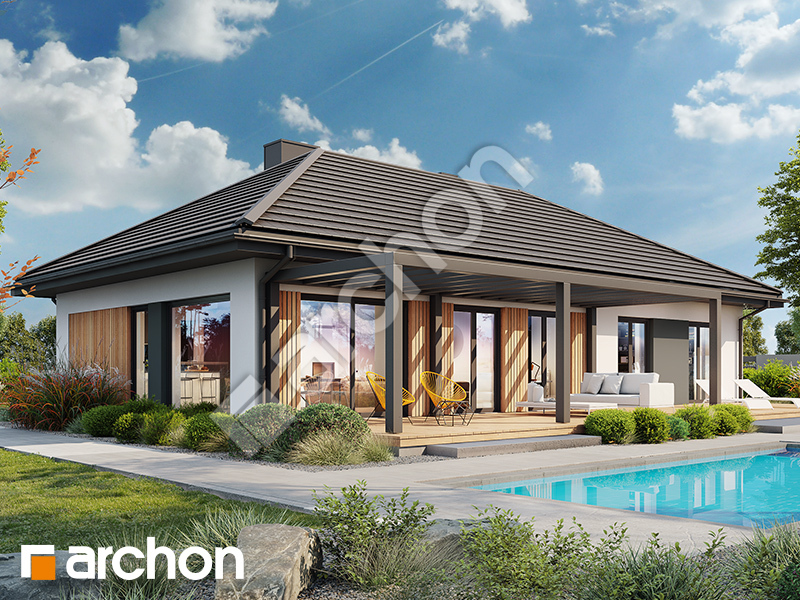 Dom w kosaćcach 50 - wizualizacja 1