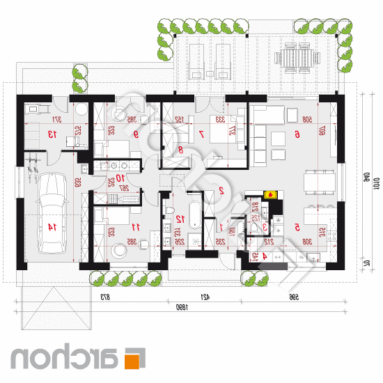 Dom w lipiennikach 6 (G) | rzut parteru