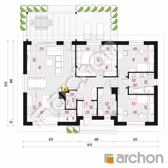 Dom w lipiennikach 9 | rzut parteru