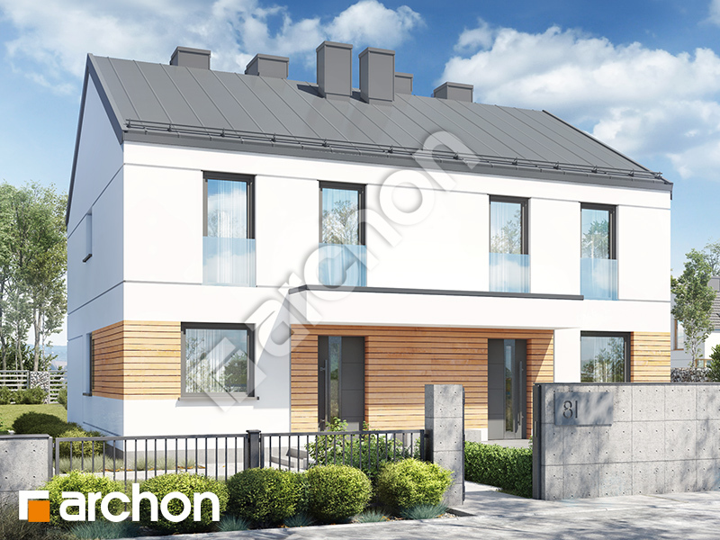 Dom w tunbergiach (R2) ver.2 - wizualizacja 1