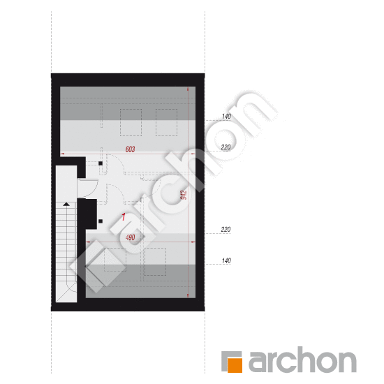 Dom w bratkach 19 (R2SE) ver.2 | rzut poddasza