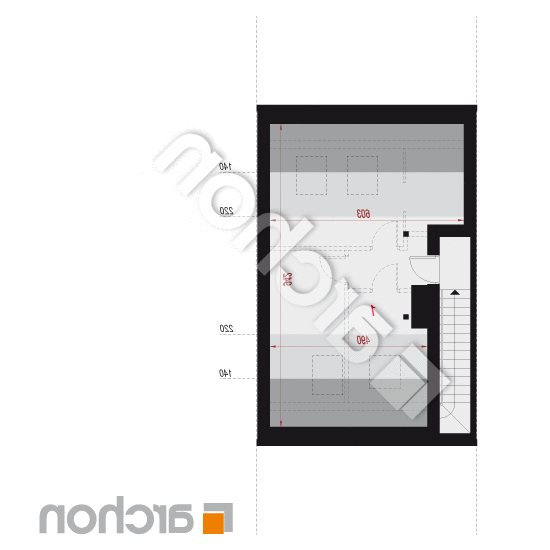 Dom w bratkach 19 (R2SE) ver.2 | rzut poddasza