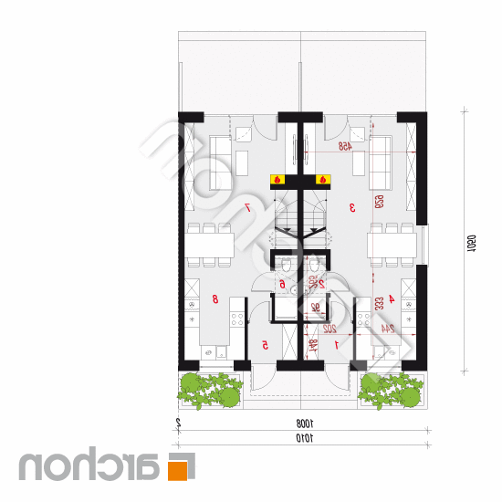 Dom w riveach 4 (R2BA) ver.2 | rzut parteru