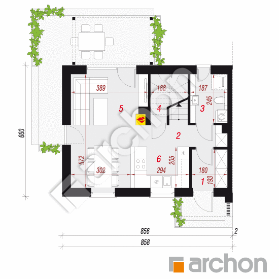 Dom w everniach 4 (B) ver.2 | rzut parteru