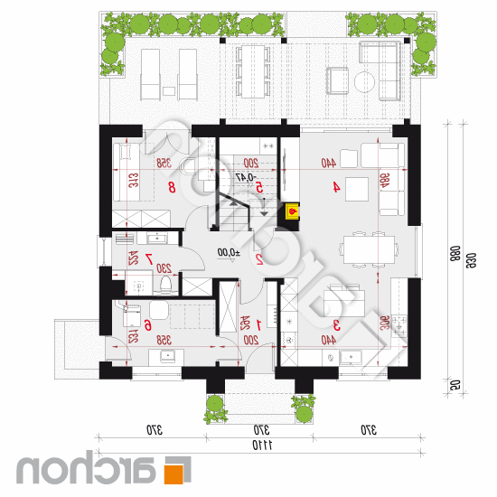 Dom w lucernie 21 | rzut parteru