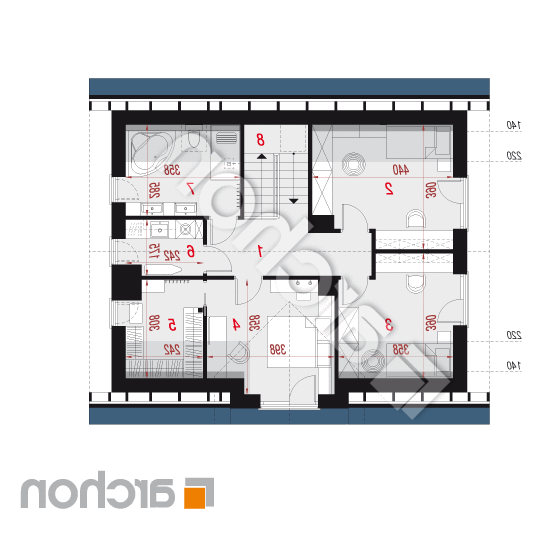 Dom w lucernie 21 | rzut poddasza