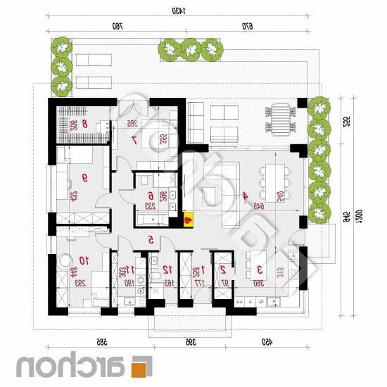 Dom w przebiśniegach 29 | rzut parteru