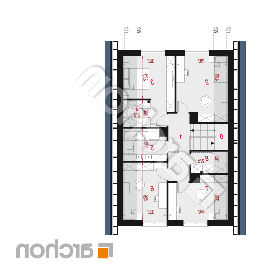 Dom w malinówkach 53 (G) | rzut poddasza