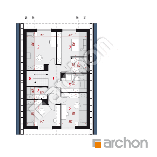 Dom w malinówkach 53 (G) | rzut poddasza