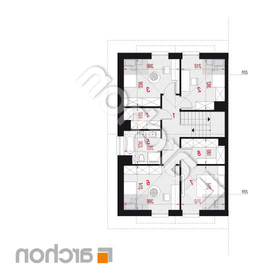 Dom w narcyzach 14 (B) | rzut poddasza