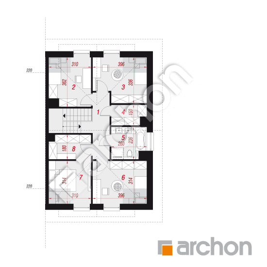 Dom w narcyzach 14 (B) | rzut poddasza