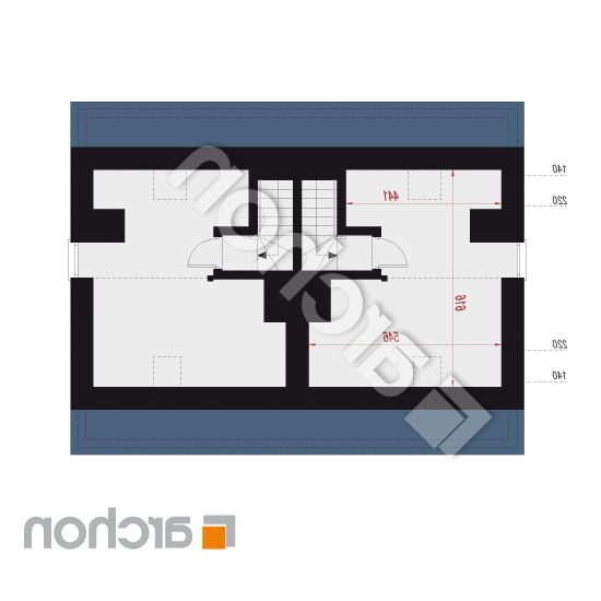 Dom w tunbergiach 8 (R2) | rzut poddasza