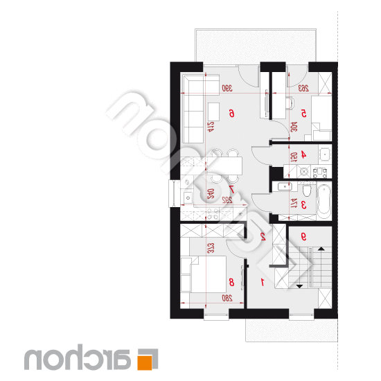 Dom w bratkach 25 (R2BE) | rzut poddasza