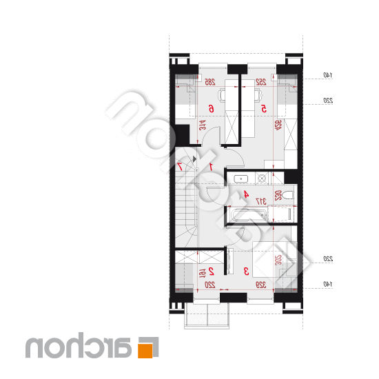 Dom w riveach 16 (GS) ver.2 | rzut poddasza