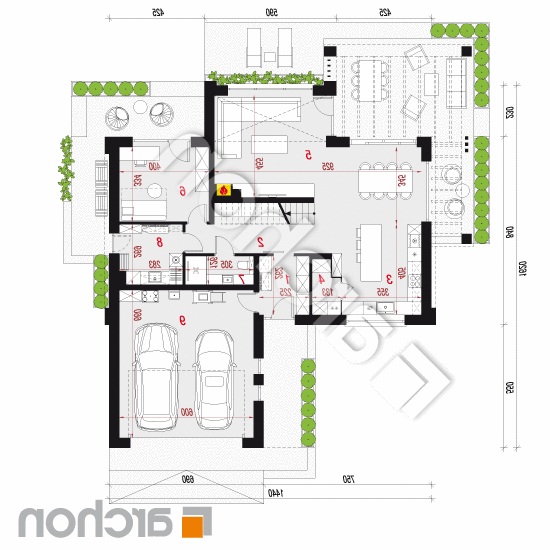 Dom w felicjach 5 (G2E) | rzut parteru