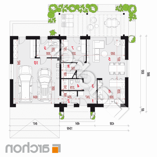Dom w balsamowcach 20 (G2) | rzut parteru