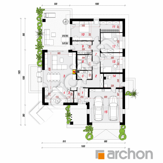 Dom w anodach 2 (G2E) | rzut parteru