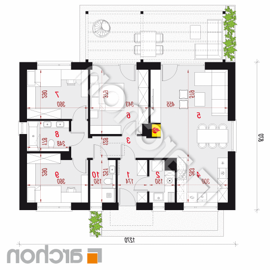 Dom w kruszczykach 22 (A) | rzut parteru