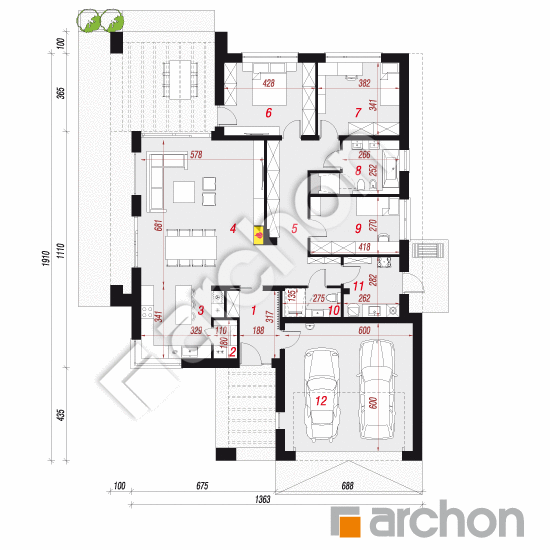Dom w renklodach 39 (G2E) | rzut parteru