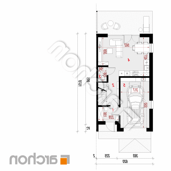 Dom w riveach 27 (GBE) | rzut parteru