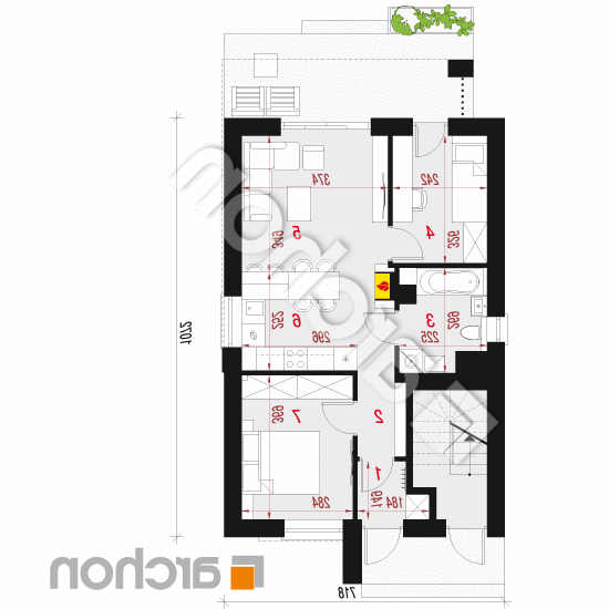 Dom w bratkach 7 (R2) ver.2 | rzut parteru