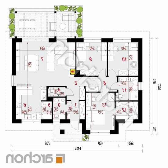 Dom we wrzosach 3 | rzut parteru