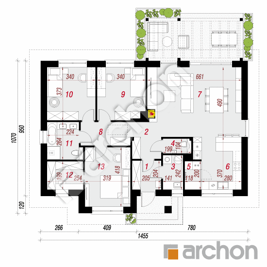 Dom we wrzosach 3 | rzut parteru