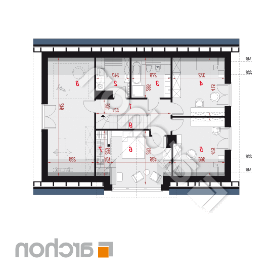 Dom w balsamowcach 20 (GA) | rzut poddasza