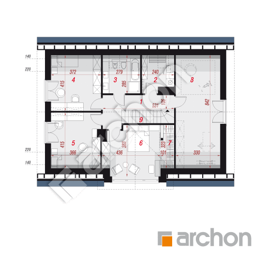 Dom w balsamowcach 20 (GA) | rzut poddasza