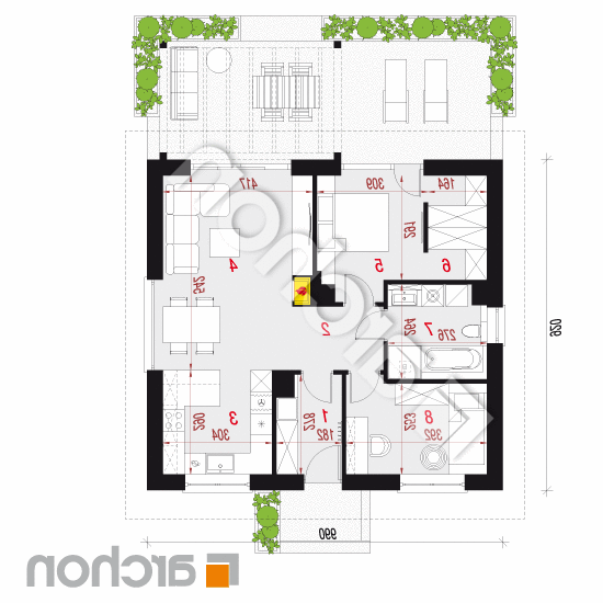 Dom w jagodach 3 | rzut parteru