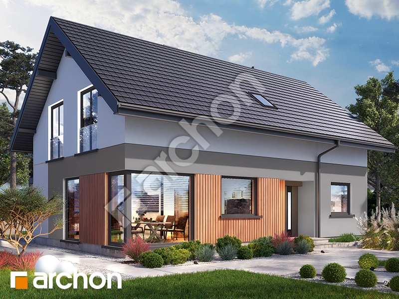 Dom w wisteriach 20 (E) - wizualizacja 1