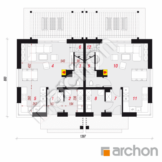 Dom w borówkach (R2N) ver.2 | rzut parteru