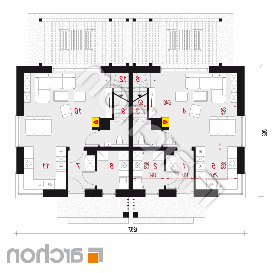 Dom w borówkach (R2N) ver.2 | rzut parteru