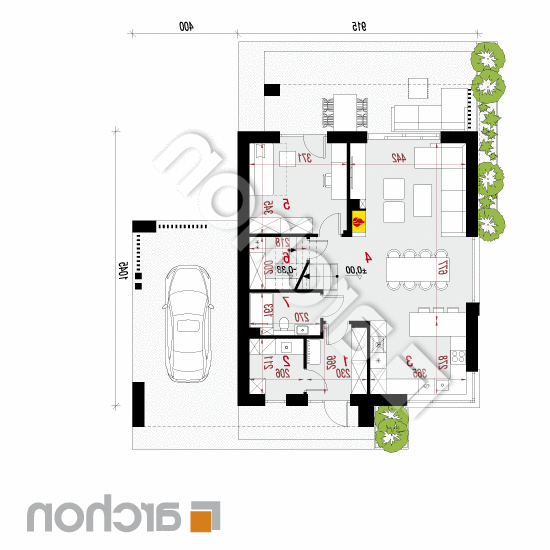 Willa Gracja (E) | rzut parteru