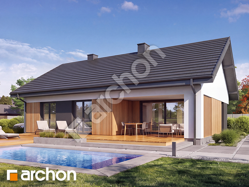 Dom w zatrwianach (A) - wizualizacja 2