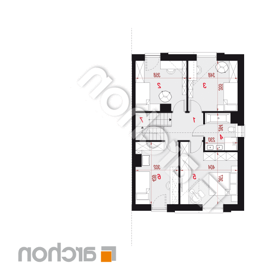 Dom w szachownicach (GB) | rzut poddasza