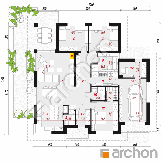 Dom w renklodach 38 (G) | rzut parteru