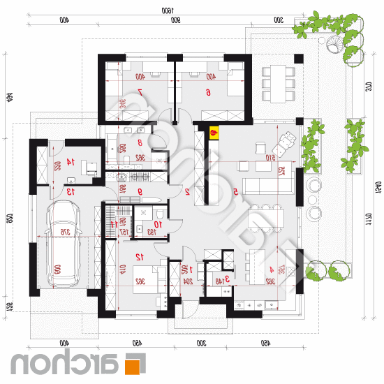 Dom w renklodach 38 (G) | rzut parteru