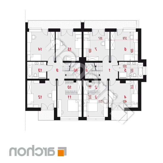 Willa Julia (R2B) ver.2 | rzut piętra