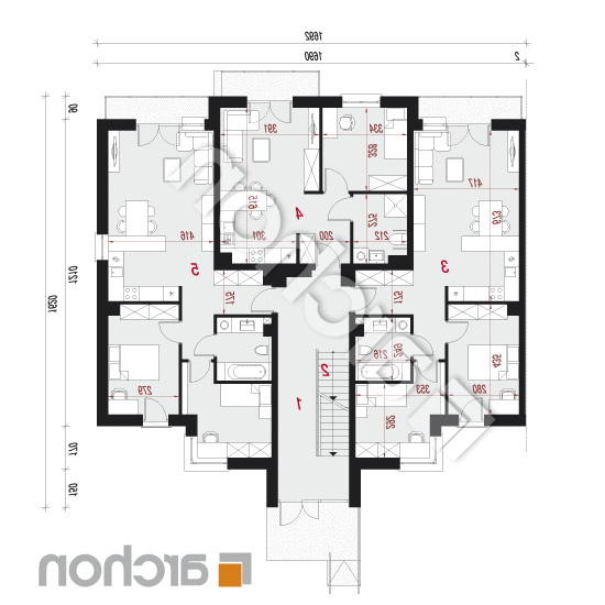 Dom przy plantach 2 (PBA) | rzut parteru