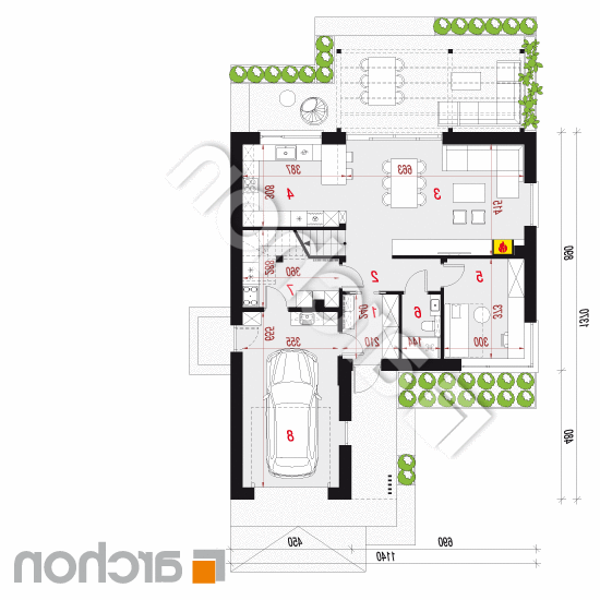 Dom w kaldezjach 3 (GE) | rzut parteru