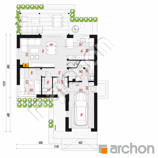 Dom w kaldezjach 3 (GE) | rzut parteru