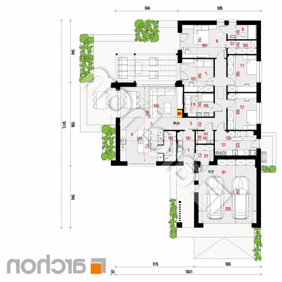 Dom w bakopach 2 (G2E) | rzut parteru