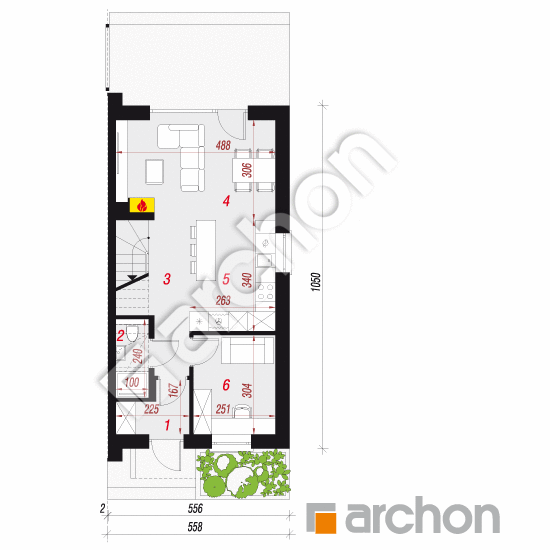 Dom w riveach 18 (B) ver.2 | rzut parteru