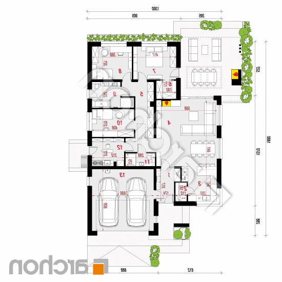 Dom w renklodach 36 (G2) | rzut parteru