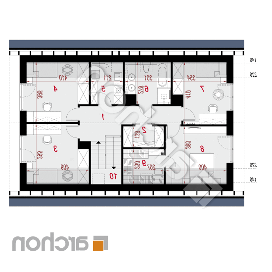 Dom w malinówkach 56 (G) | rzut poddasza