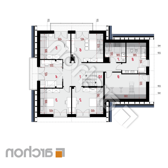Dom w hortensjach 2 (G2E) OZE | rzut poddasza