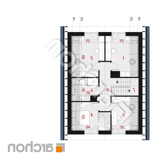 Dom w malinówkach 55 | rzut poddasza